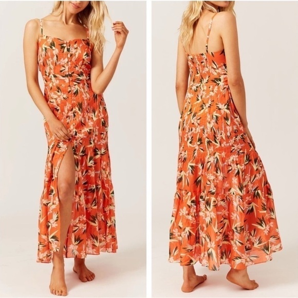 SOLID & STRIPED Tilda Dress Orange XS - Picture 13 of 15